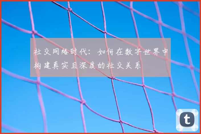 社交网络时代：如何在数字世界中构建真实且深度的社交关系