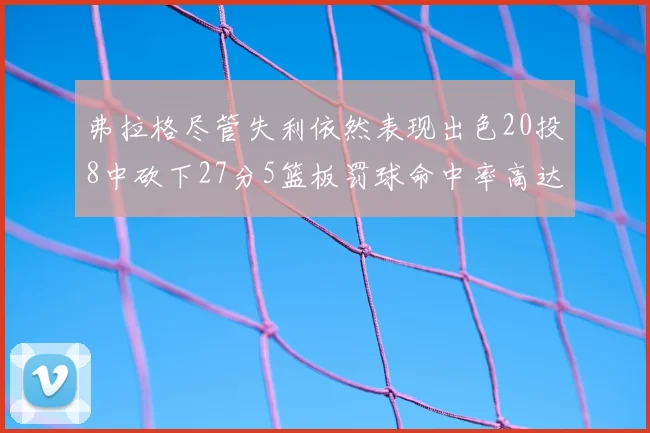 弗拉格尽管失利依然表现出色20投8中砍下27分5篮板罚球命中率高达786